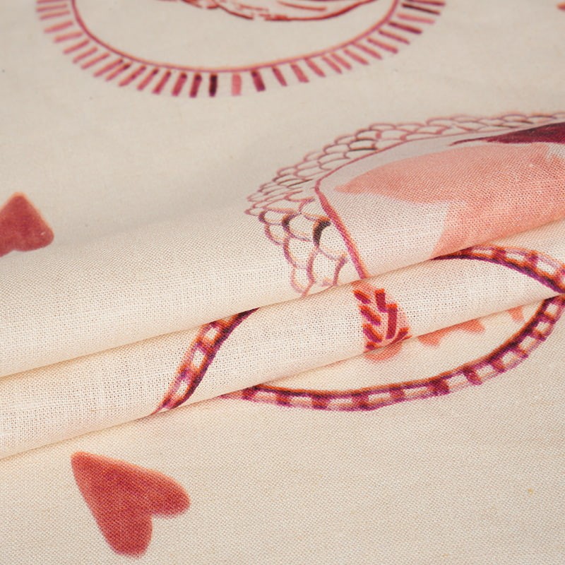 透气亚麻数码喷墨打印面料